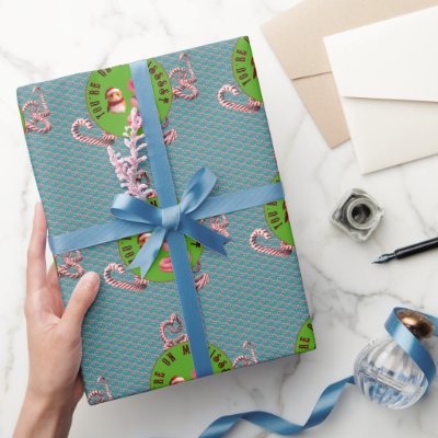 CANDY CANE SNAKES wrapping paper