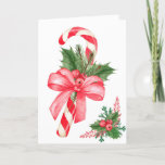 Candy Cane Sober Christmas Card at Zazzle