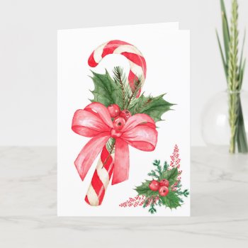 Candy Cane Sober Christmas Card by ArtByJubee at Zazzle