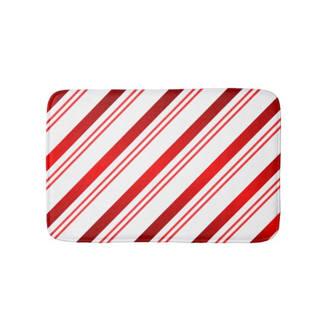 Candy Cane Stripe Bathroom Mat (Front)