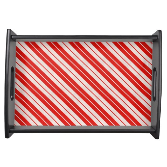 Candy Cane Stripe Christmas Serving Tray (Front)