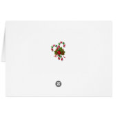 Candy Cane Stripe Christmas Thank You Card (Back Horizontal)