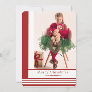 Candy Cane Stripe Holiday Photo Card