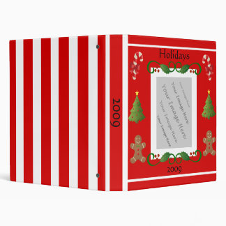 Candy Cane Stripe Holidays Photo Album Binder