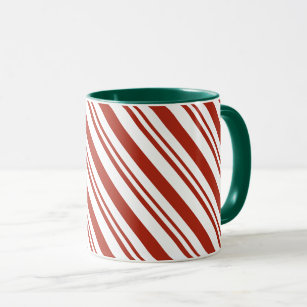 Christmas Coffee Cup with Candy Cane I Art Print by Aldona