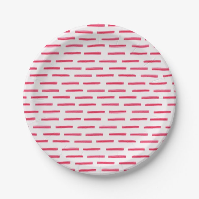 Candy Cane Stripe Paper Plates (Front)
