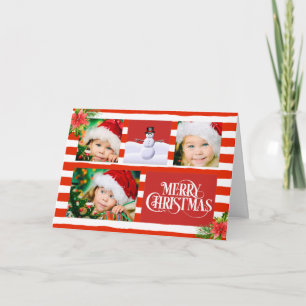 Candy Cane Stripe Photo Christmas Card