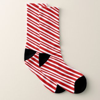 Candy Cane Stripe Stretch Crew Socks