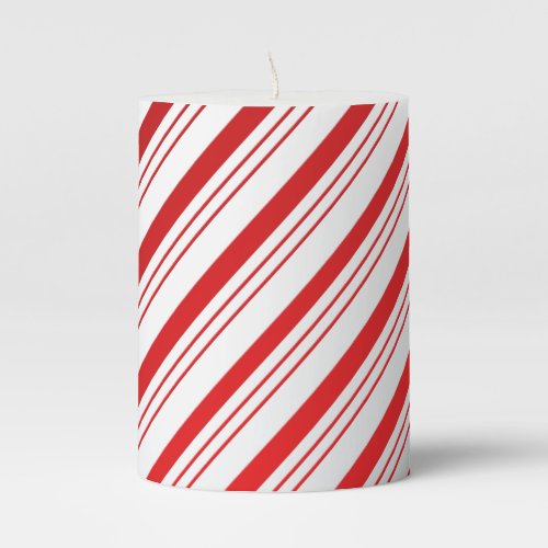 Candy Cane Striped Candle