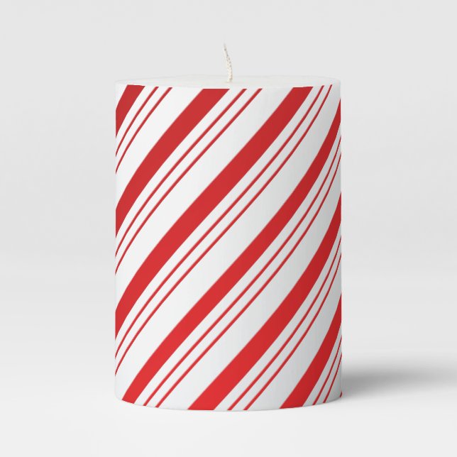 Candy Cane Striped Candle (Front)