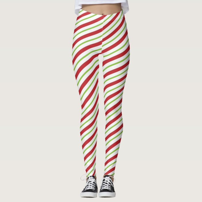 christmas striped leggings