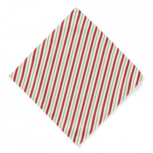 Candy Cane Striped Christmas Red Green Bandana
