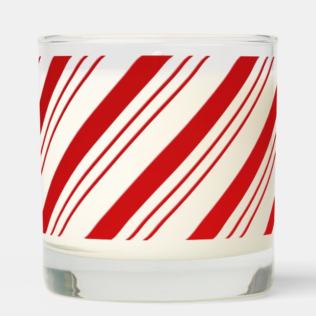 Candy Cane Striped Scented Candle (Front)
