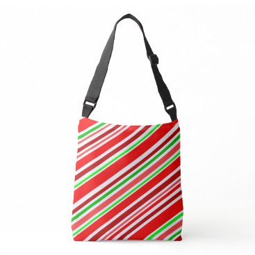 Candy Cane Stripes Christmas Cheer Holiday Crossbody Bag Candy Cane Stripes Christmas Cheer Holiday Crossbody Bag
