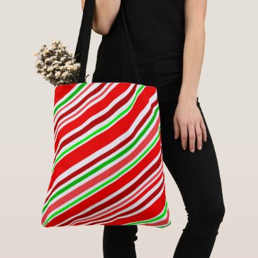Candy Cane Stripes Christmas Cheer Holiday Tote Bag Candy Cane Stripes Christmas Cheer Holiday Tote Bag