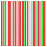Candy Cane Stripes Festive Red White Green Fabric