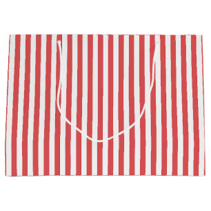 Candy Cane Stripes Gift Bag - Large, Glossy