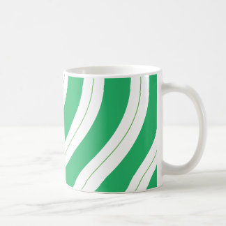 Candy Cane Stripes Green Christmas Coffee Coffee Mug