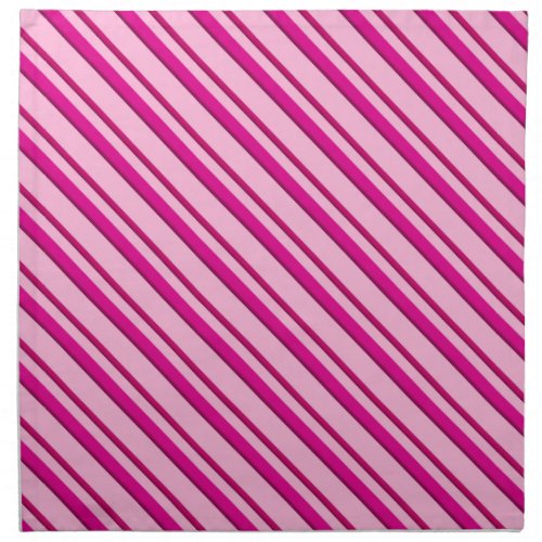 Candy Cane Stripes in Peppermint Pink  Cloth Napkin