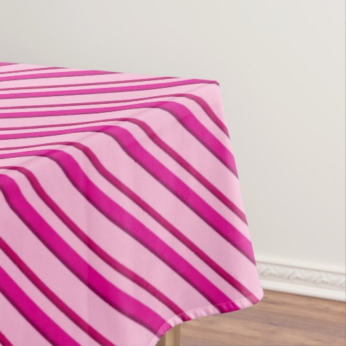 Candy Cane Stripes in Peppermint Pink  Tablecloth