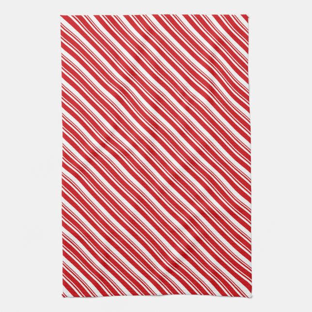 Candy Cane Stripes Kitchen Towel (Vertical)