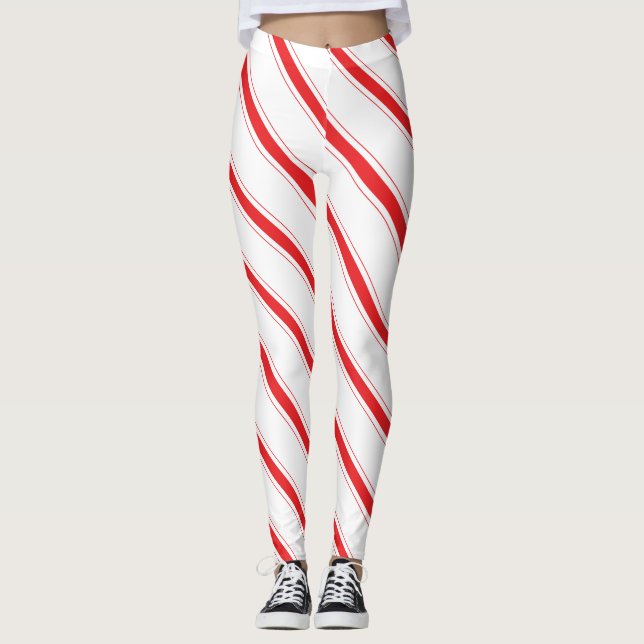 Candy Cane Stripes Leggings (Front)