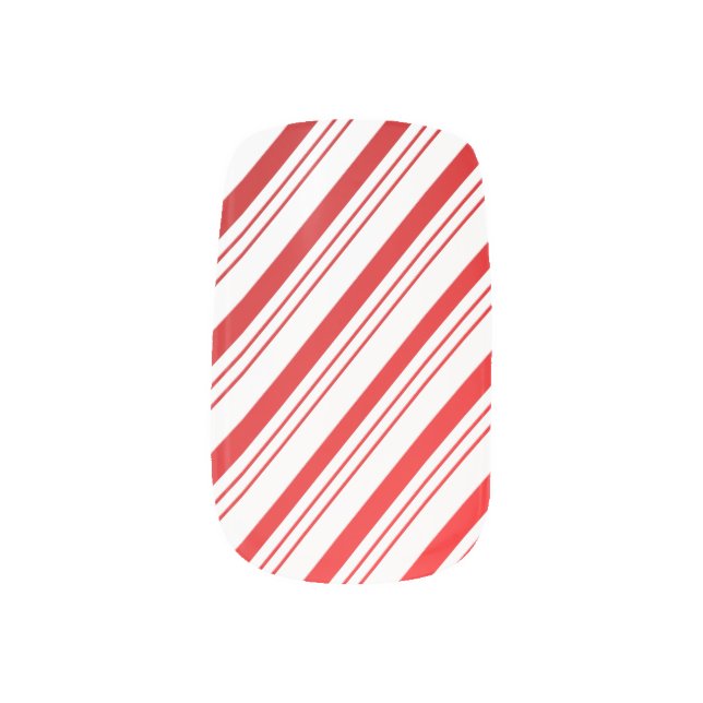 Candy Cane Stripes  Minx Nail Art (Left Thumb)