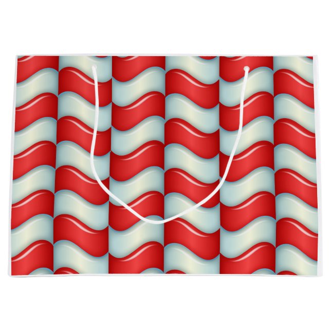 Candy cane stripes pattern large gift bag (Front)