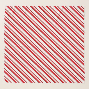Candy Cane Stripes, peppermint red and white Scarf