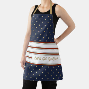 Candy Cane Stripes & Polka Dot Apron