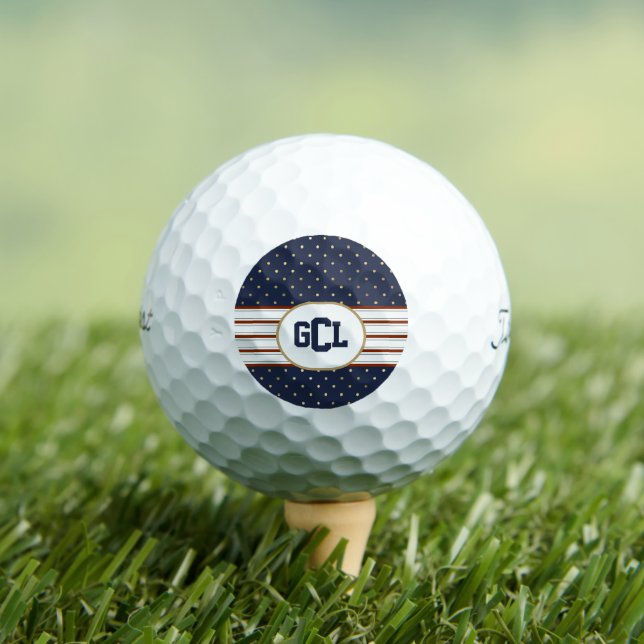 Candy Cane Stripes & Polka Dots Golf Balls (Insitu Tee)