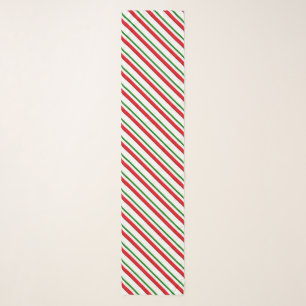 Candy Cane Stripes, red, green and white Scarf