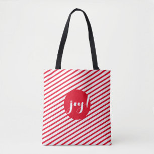 Candy Cane Stripes Shopping Tote Bag