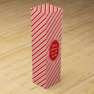 Candy Cane Stripes Wine Box