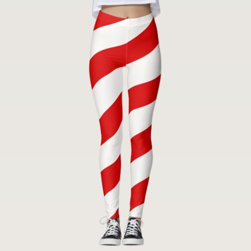Candy Cane Stripped Leggings