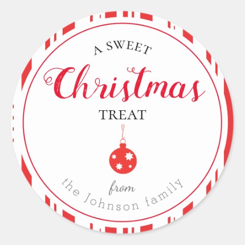 Candy Cane Sweet Treat Holiday Sticker