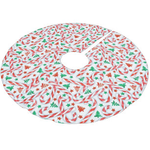 Candy Cane Sweetness Brushed Polyester Tree Skirt