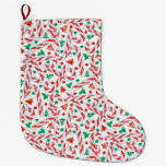 Candy Cane Sweetness Large Christmas Stocking