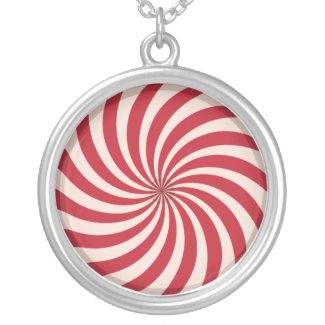 Candy Cane Swirl Necklace