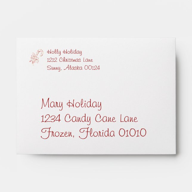 Candy Cane Swirls Envelope (Front)