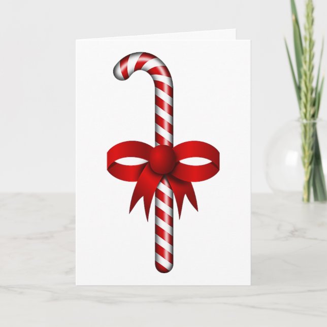 Candy Cane Symbol Greeting Card (Front)