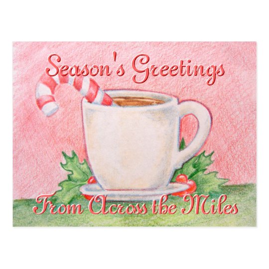 Candy Cane Tea Postcard