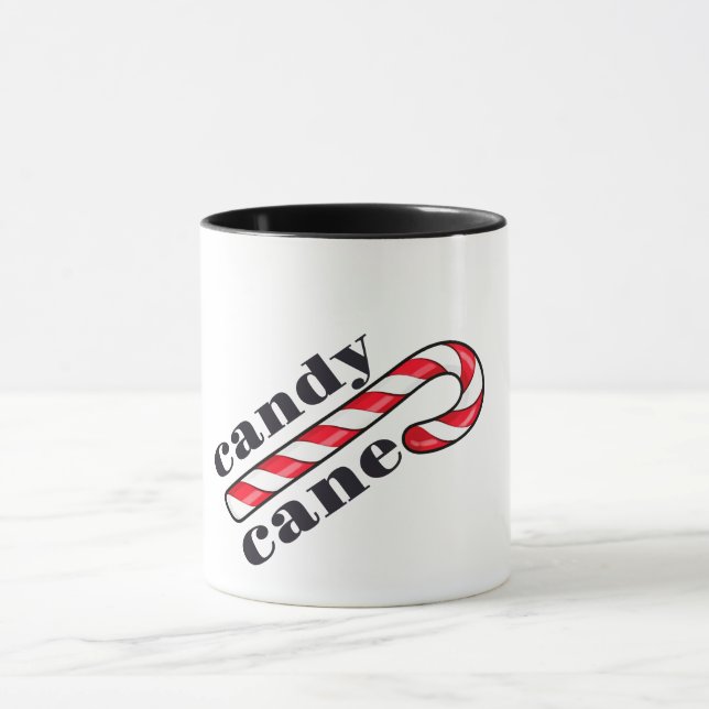 Candy Cane Text  Mug (Center)