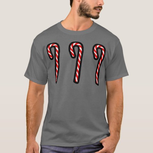 Candy Cane Trio is Christmas Food T_Shirt