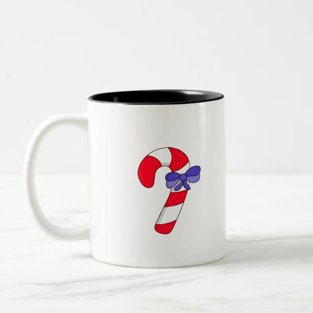 Candy cane Two-Tone coffee mug (Left)
