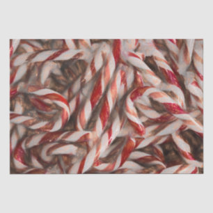 Candy Cane Vintage Antique Red Christmas Tissue Paper