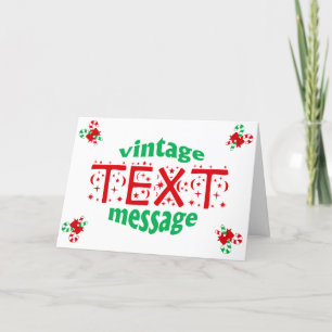 Candy Cane Vintage Text Message Holiday Card