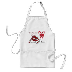 Candy Cane Wishes Sweet Kisses Apron