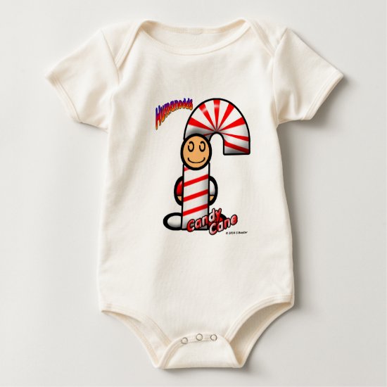 Candy Cane (with logos) Baby Bodysuit