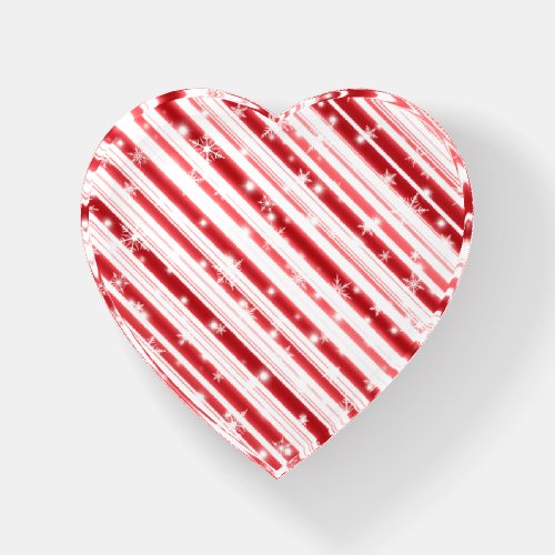 Candy cane with Stars and Snowflakes Paperweight